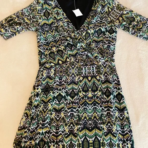 Ikks Women V-Neck Short Sleeve Dress - Size 36 - Picture 8 of 14